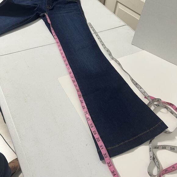 Spanx SPANXshape EveryWear Flare Jeans Midnight Shade Size M Petite High Rise - Picture 11 of 12